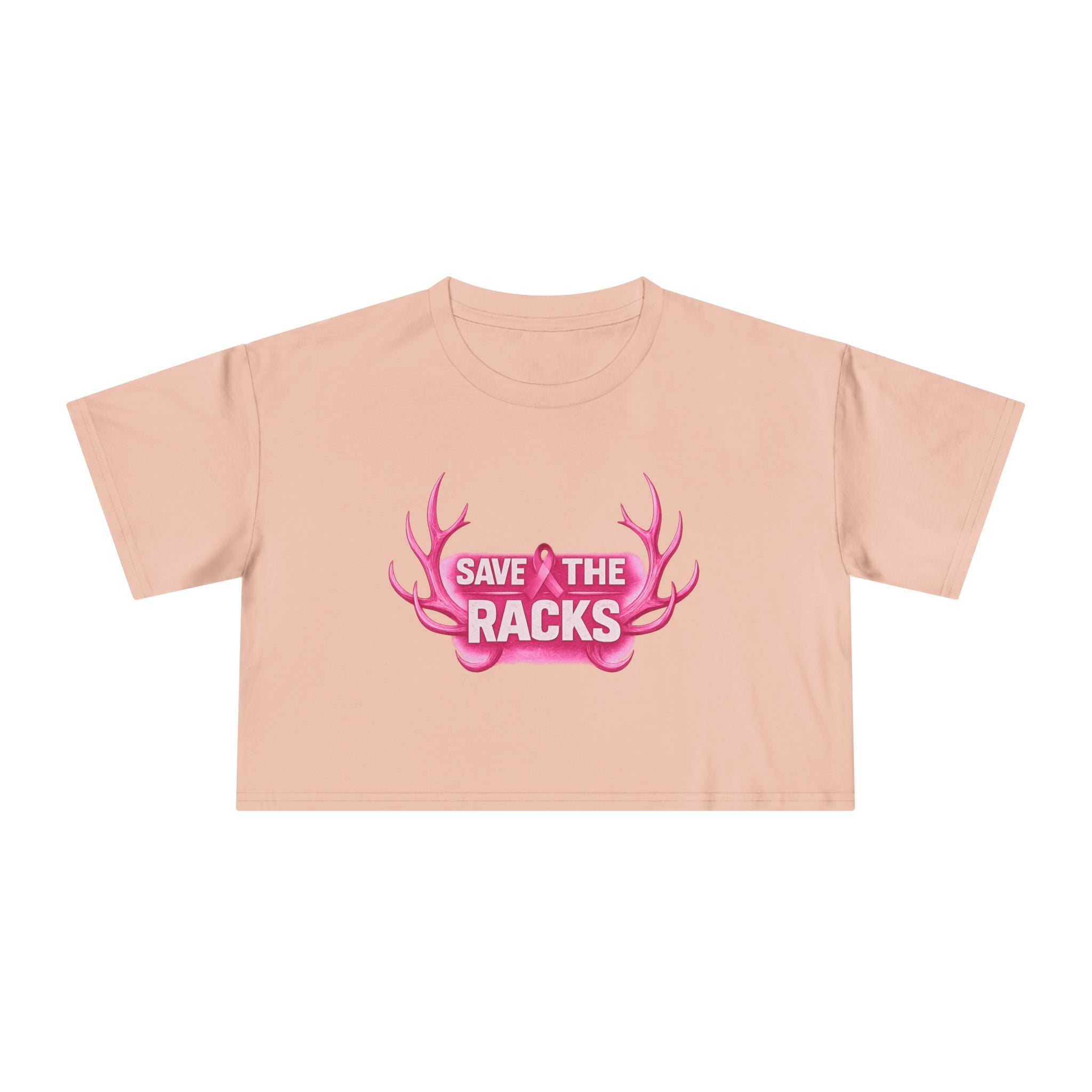 "Save The Racks" Pink Antler Crop Top