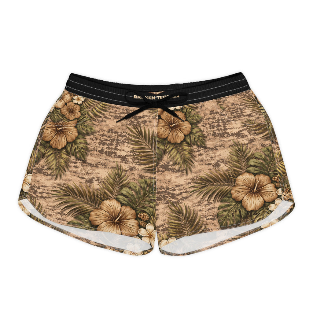Tropical Hibiscus Camo Lounge Shorts