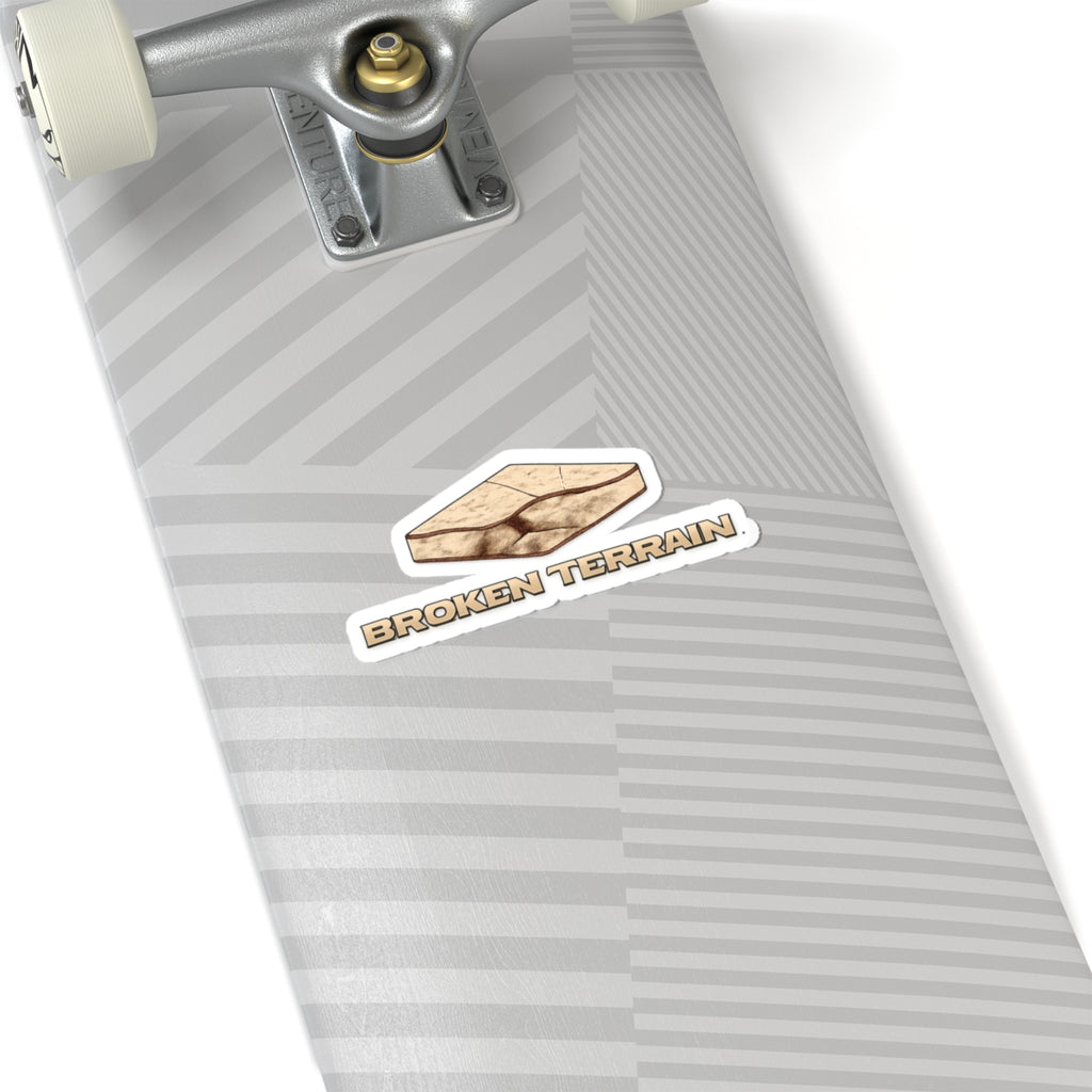 Broken Terrain Sticker — Desert Map Kiss-Cut Vinyl Decal
