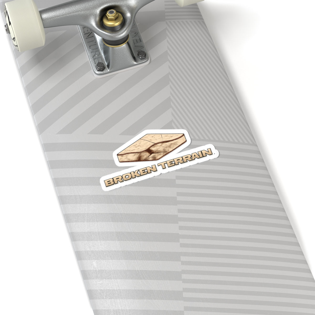 Broken Terrain Sticker — Desert Map Kiss-Cut Vinyl Decal