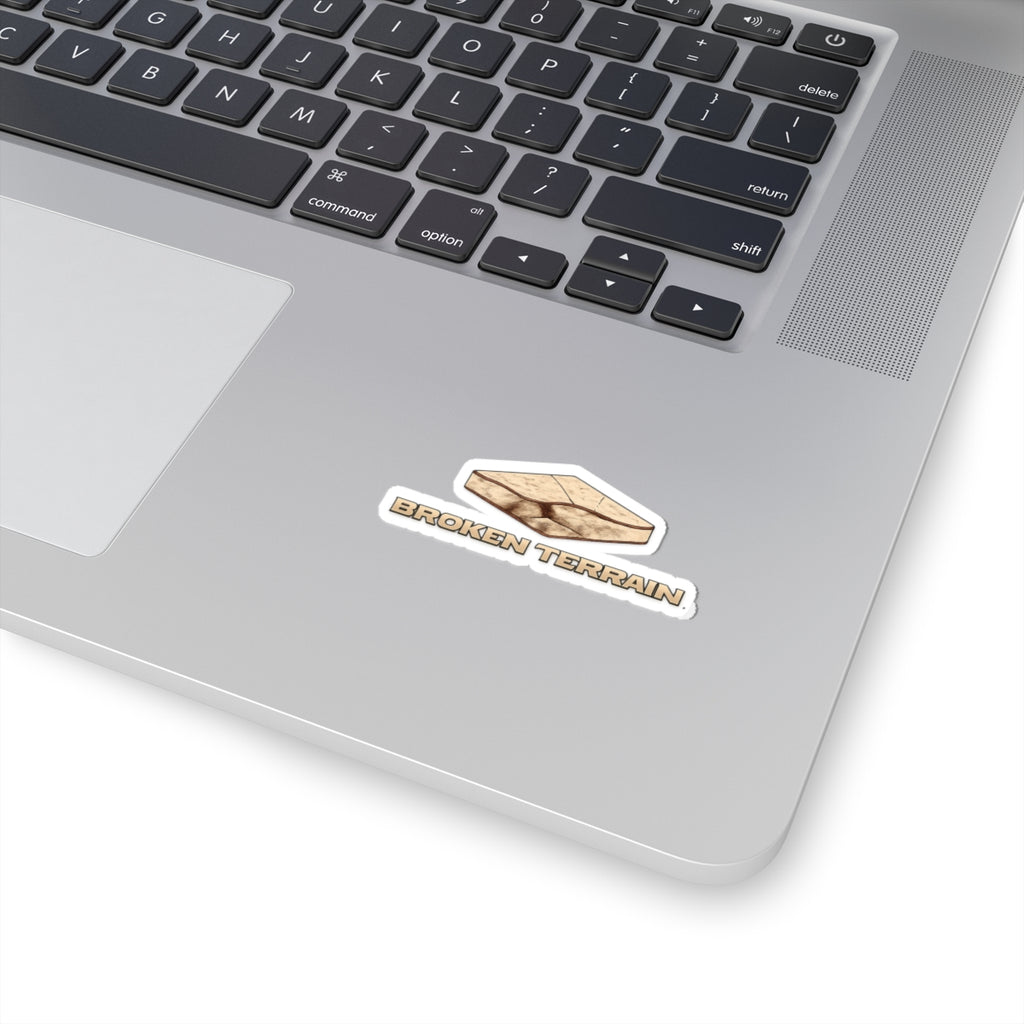Broken Terrain Sticker — Desert Map Kiss-Cut Vinyl Decal