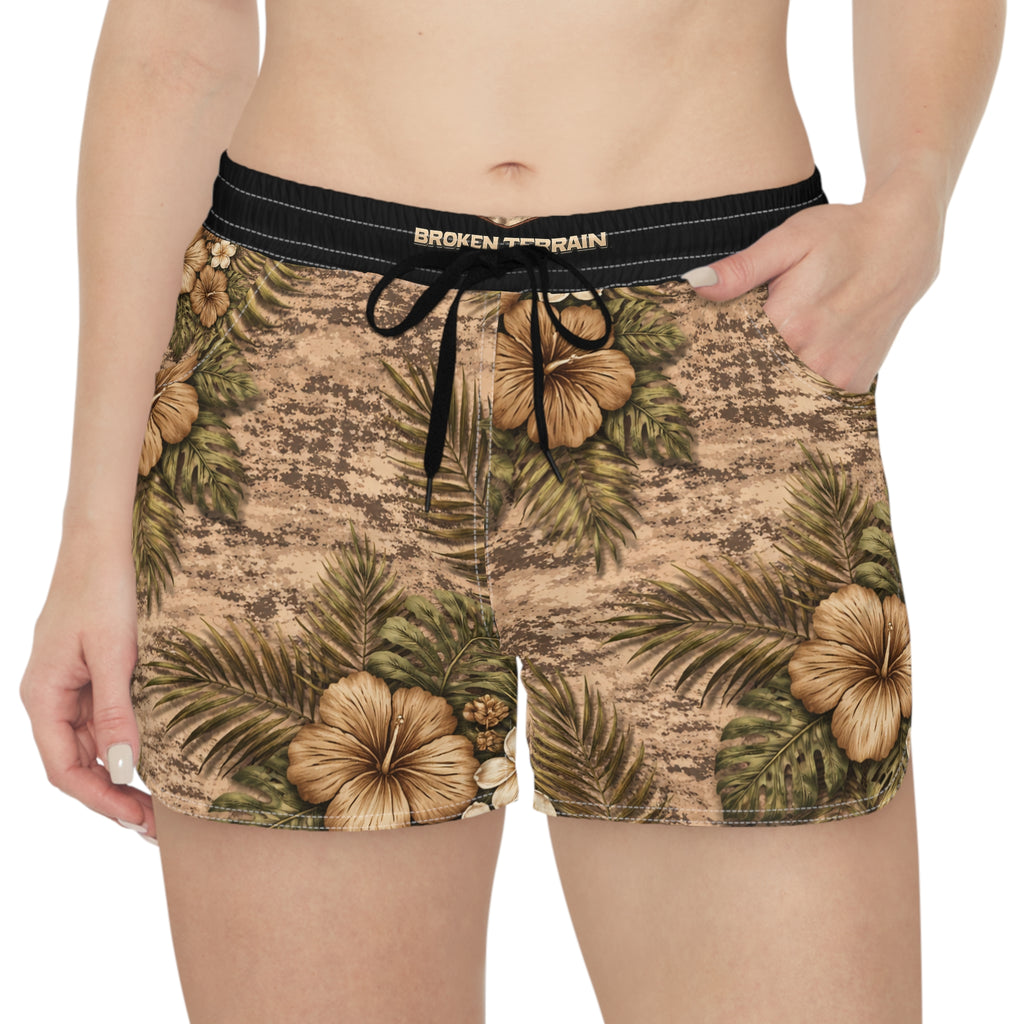 Tropical Hibiscus Camo Lounge Shorts