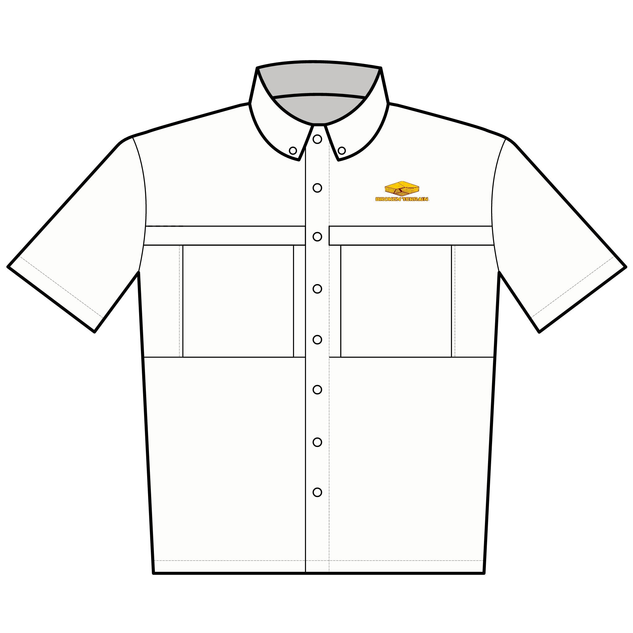 Men's Short Sleeve Embroidered Fishing Shirt