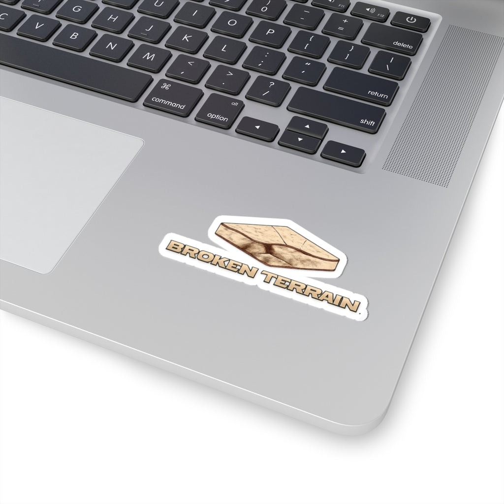 Broken Terrain Sticker — Desert Map Kiss-Cut Vinyl Decal