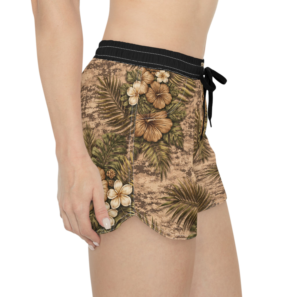 Tropical Hibiscus Camo Lounge Shorts