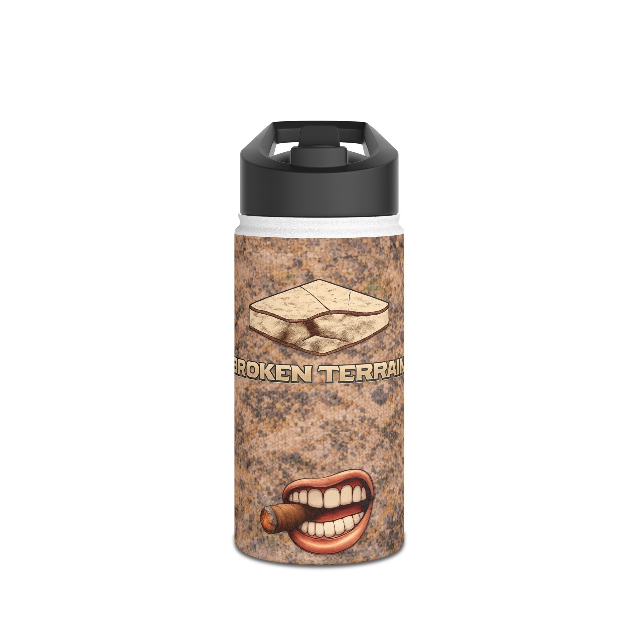 Broken Terrain Cigar Logo Stainless Steel Water Bottle