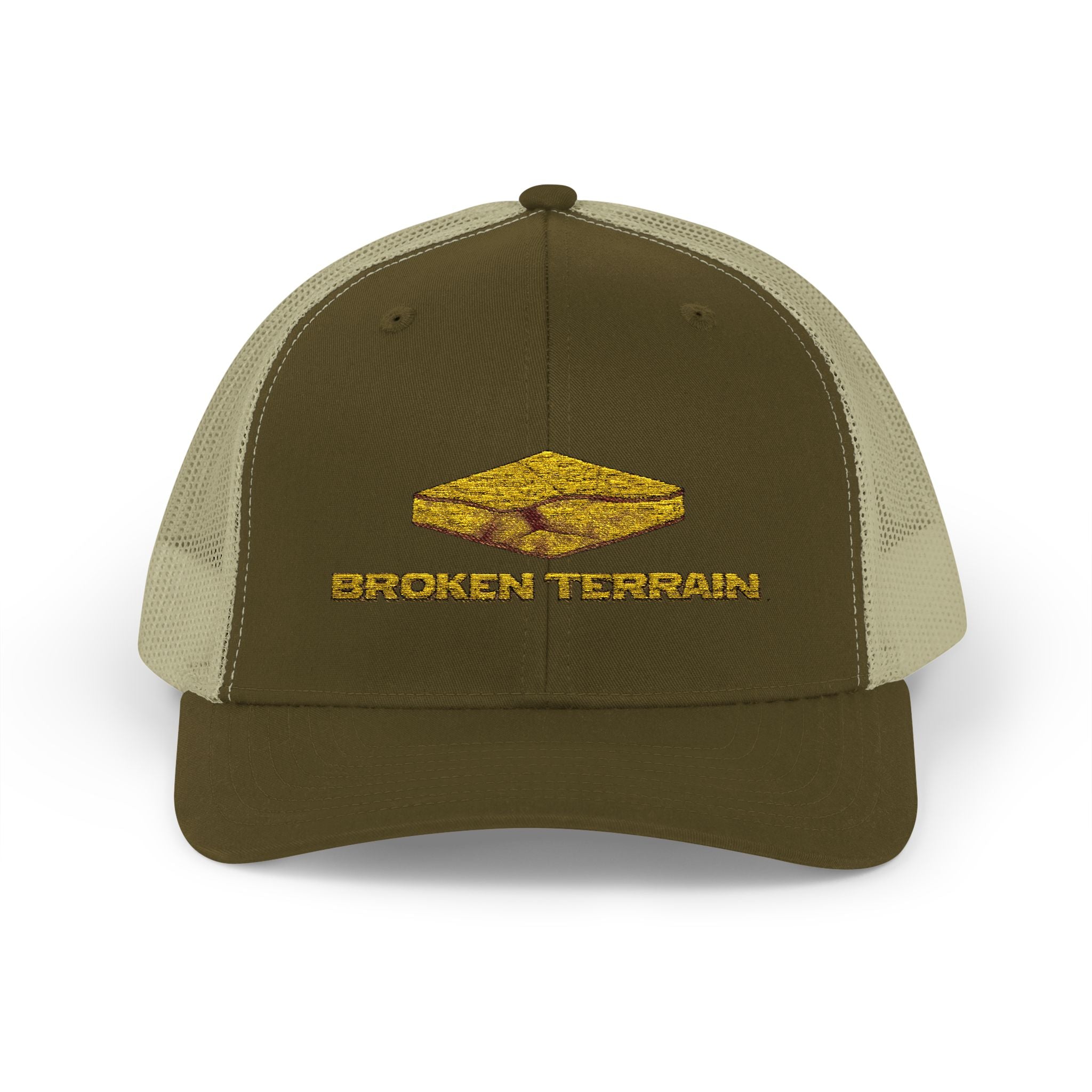 Trucker Hat — Gold Foil Brown Town Logo Snapback