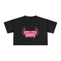 "Save The Racks" Pink Antler Crop Top