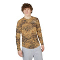 Men's Camo Brown UV Long Sleeve Shirt — All-Over Print Sun Protection