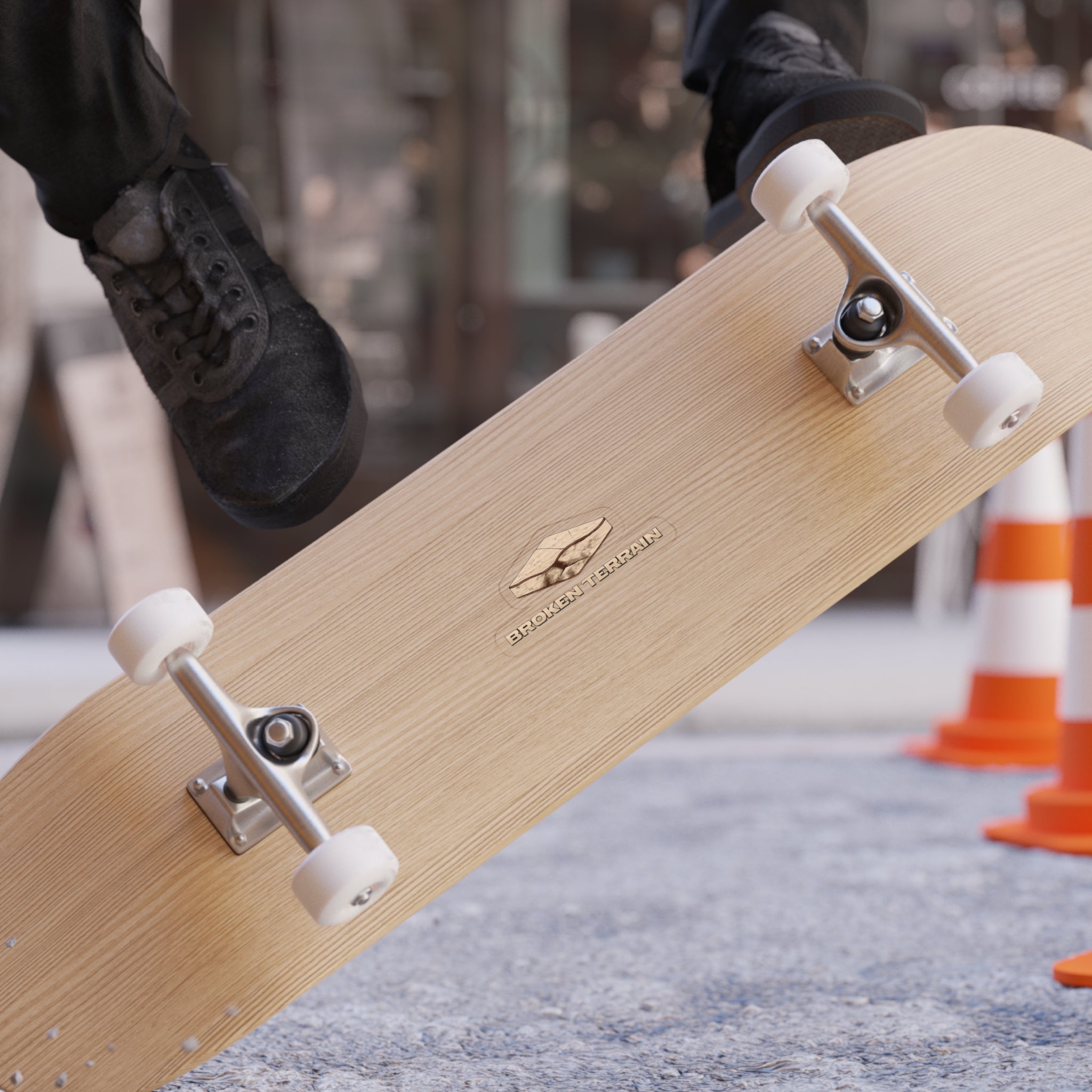 Broken Terrain Die-Cut Outdoor Sticker — Weatherproof Transparent Vinyl