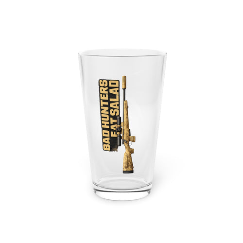 16oz Pint Glass — “Bad Hunters Eat Salad”