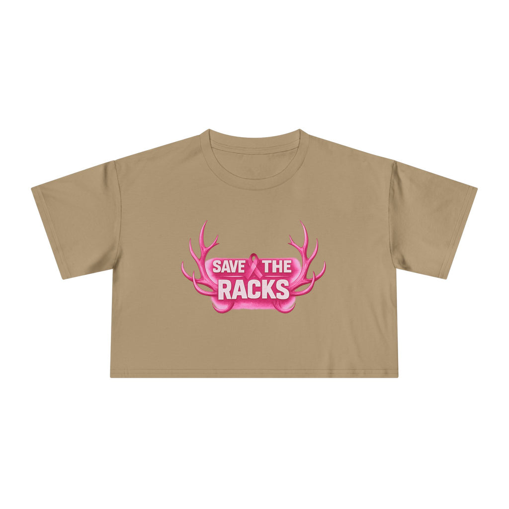 "Save The Racks" Pink Antler Crop Top