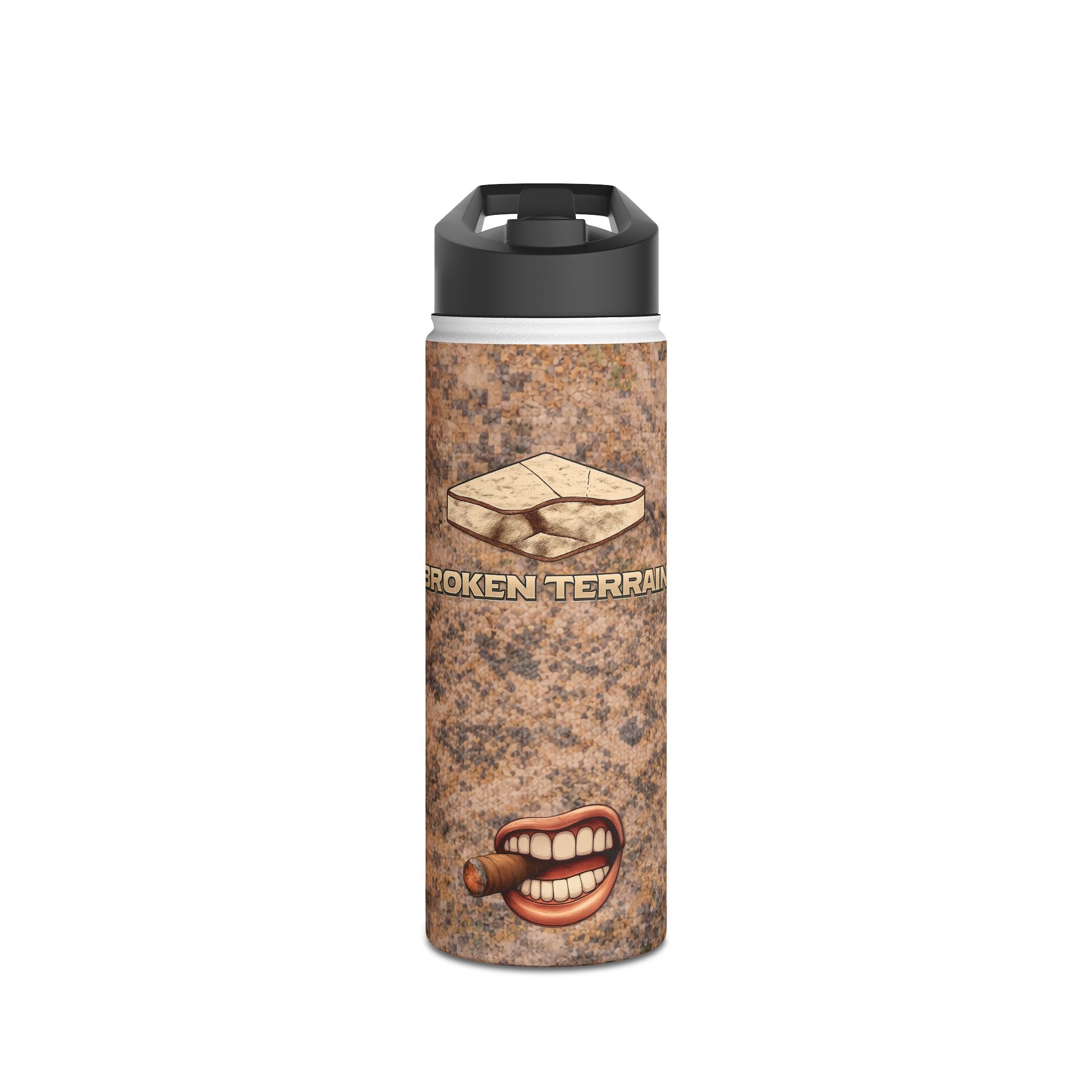 Broken Terrain Cigar Logo Stainless Steel Water Bottle